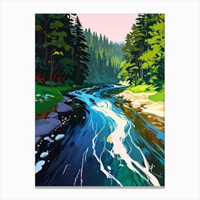 River In The Forest 2 Canvas Print