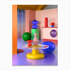 Room Full Of Colorful Objects Canvas Print