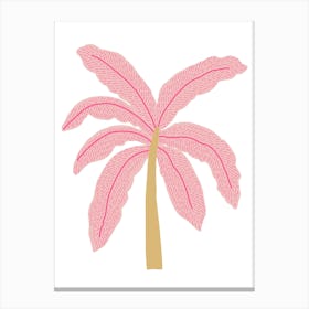 A Lone Palm Pink Canvas Print