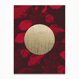 Gold Moon Red Canvas Print