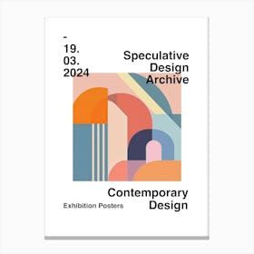 Speculative Design Archive Abstract Poster 28 Canvas Print