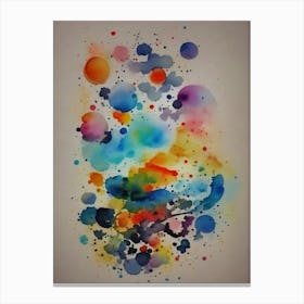 Watercolor Splatters Canvas Print
