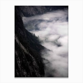 Fantastic Foggy Morning In The Mountains Alpen Konigsstein Canvas Print