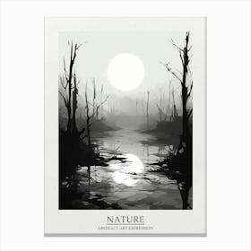 Nature Abstract Black And White 5 Poster Canvas Print