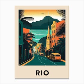 Rio 4 Vintage Travel Poster Canvas Print