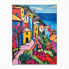 Cinque Terre Italy 2 Fauvist Painting Canvas Print