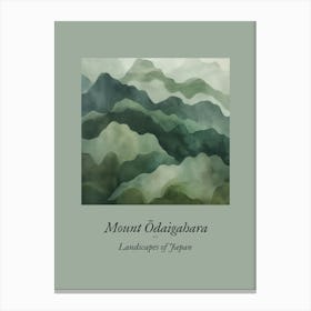 Landscapes Of Japan Mount Odaigahara Canvas Print