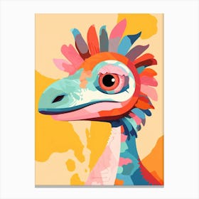 Colourful Dinosaur Eoraptor 1 Canvas Print