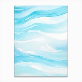 Blue Ocean Wave Watercolor Vertical Composition 79 Canvas Print