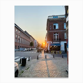 Sunset In Brussels 1 Canvas Print