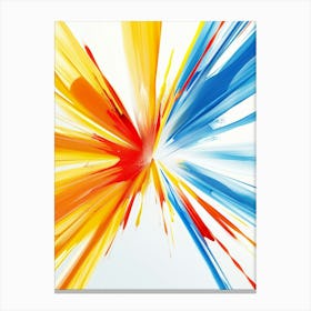 Abstract Splashing Colors Canvas Print