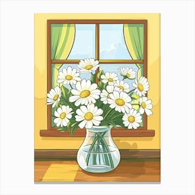 Daisies In A Vase 14 Canvas Print