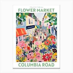 Columbia Road London Flower Market Floral Art Print Travel Print Plant Art Modern Style Canvas Print