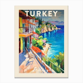Antalya Turkey 2 Fauvist Painting  Travel Poster Canvas Print