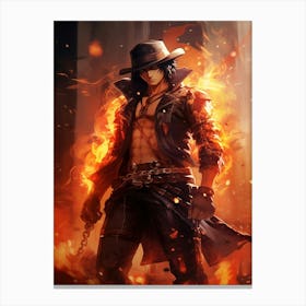 Portgas D. Ace 4 Canvas Print