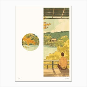 Uji Japan 3 Cut Out Travel Poster Canvas Print