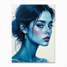 Blue Girl Canvas Print