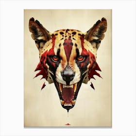 Cheetah Head Canvas Print