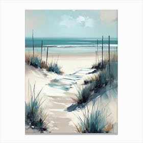 Baltic and North Sea Landscape - Abstract Minimal Boho Beach 1 Canvas Print