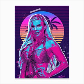 Dana Brooke 80s Retro Canvas Print