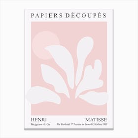 Matisse Pink Minimal Cutout Canvas Print