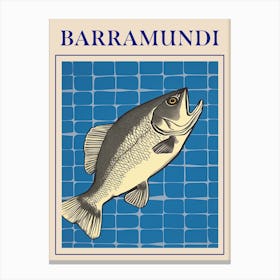 Barramundi Seafood Poster Canvas Print
