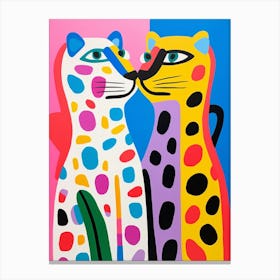 Colourful Kids Animal Art Jaguar 4 Canvas Print
