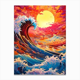 Great Wave At Sunset Canvas Print