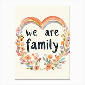 We Are Family (Floral No 2) Canvas Print