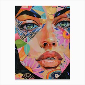 Colorful Face 1 Canvas Print