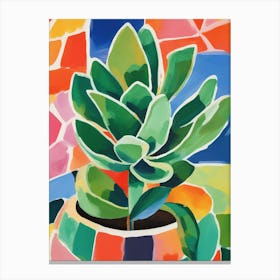 Vibrant Succulent In A Pot Stampe su tela