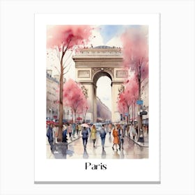 Champs-Elysées Avenue. Paris. The atmosphere and manifestations of spring. 40 Canvas Print