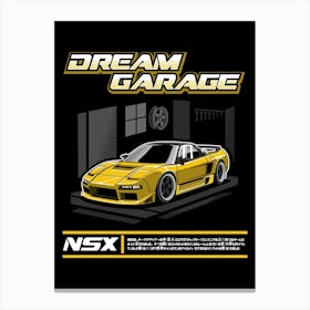 Honda NSX Yellow Canvas Print