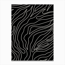 Minimal Abstract Black Canvas Print