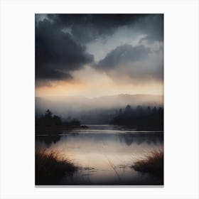 Dark Sky Over A Lake Canvas Print