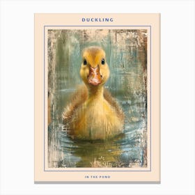 Cute Brushstrokes Ducklings 4 Poster Canvas Print