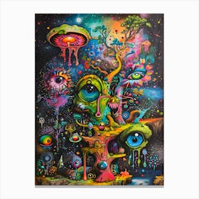 Psychedelic Tree Canvas Print