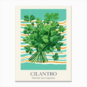 Marche Aux Legumes Cilantro Summer Illustration 12 Canvas Print