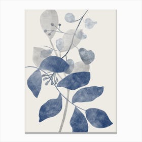 Blue Flower Wall Print 1 Canvas Print