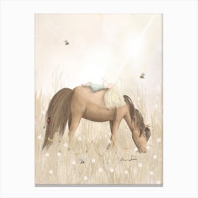 Summer Girl On Horse Canvas Print