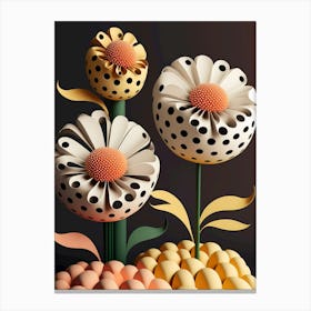 3d Paper Flowers Canvas Print