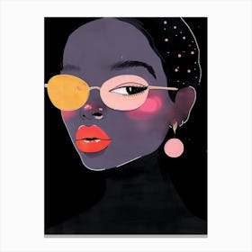 Black Girl With Sunglasses 1 Canvas Print