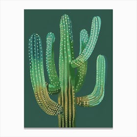 Peyote Cactus Minimalist Abstract Illustration 3 Canvas Print