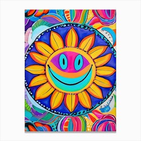 Psychedelic Sun-Reimagined Canvas Print