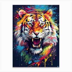 Tiger Art In Contemporary Art Style 3 Canvas Print