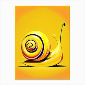 Full Body Snail Yellow 1 Pop Art Canvas Print