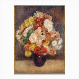 Bouquet Of Chrysanthemums (1881), Pierre Auguste Renoir Canvas Print