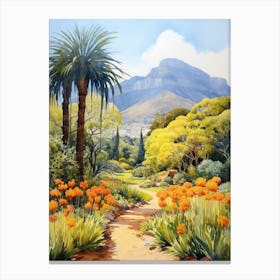 Kirstenbosch Botanical Garden South Africa Watercolour 5 Canvas Print