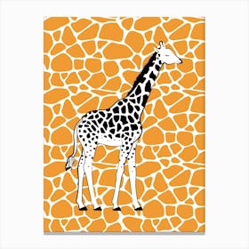 Cute Orange Giraffe Canvas Print