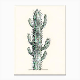 Organ Pipe Cactus William Morris Inspired 1 Canvas Print